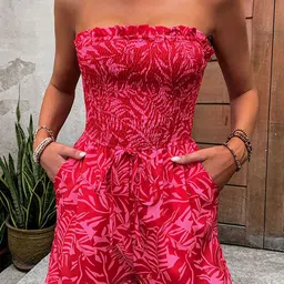LULU & SKY Printed Strapless Playsuit-picture-49