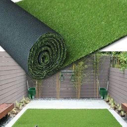 LUXEHOME INTERNATIONAL Green Artificial Grass UV Resistant Floor Runner-17