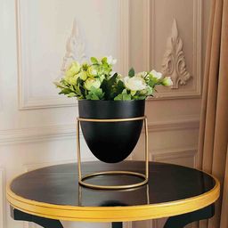 Folkstorys Gold-Toned Solid Small Planters-image-18