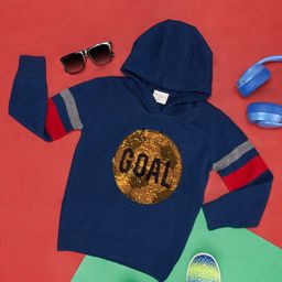 Pantaloons Junior Boys Typography Printed Acrylic Hooded Pullover Sweaters-image-15