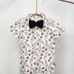 Nino Bambino Infant Boys Organic Cotton Conversational Printed Rompers-image-19