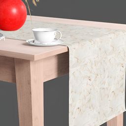 ArtzFolio Brown & White Abstract Printed Rectangular Shaped Table Runner-41