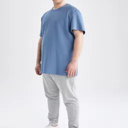 DeFacto Men Plus Size Solid Joggers-image-27