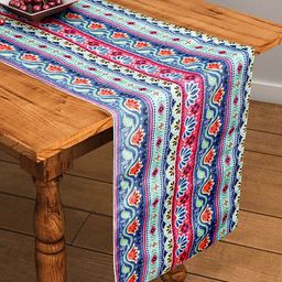 BELLA TRUE Blue & Pink Digital Printed Table Runner-43