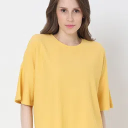 Vero Moda Women Yellow Ribbed Pullover-image-14