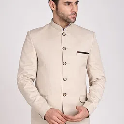 TAHVO Men Slim-Fit Bandhgala Blazer-image-28