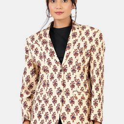INDOPHILIA Single-Breasted Printed Cotton Blazer-picture-52
