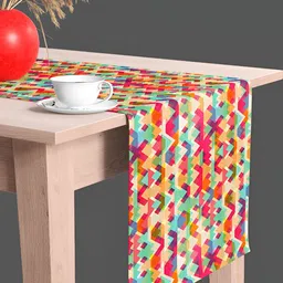 ArtzFolio White & Pink Digital Printed Table Runner-14