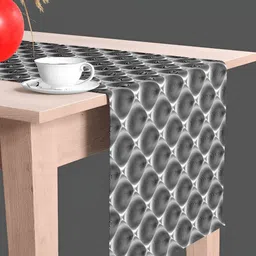 ArtzFolio Grey & Black Printed Table Runner-24
