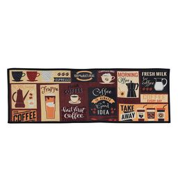 AAZEEM Brown Set Of 2 Abstract Print Floor Runner-21