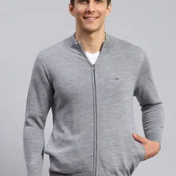 Monte Carlo Woolen Front Open Sweatshirt-1