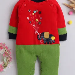 Yellow Apple Infants Colorblocked Rompers WIth Inner Fur Fleece-7