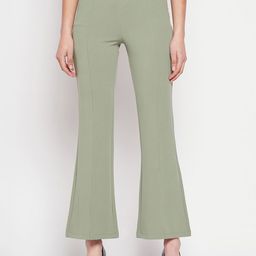 Madame Women Flat-Front Mid-Rise Bootcut Trouser-picture-36