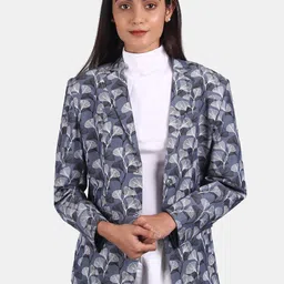 INDOPHILIA Single-Breasted Printed Cotton Blazer-image-23