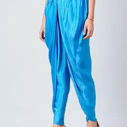 First Resort by Ramola Bachchan Women Classic Tapered Fit Pleated Trousers-image-86