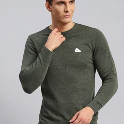 Monte Carlo Round Neck Long Sleeves Ribbed Woollen Pullover-86