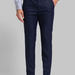 Park Avenue Men Blue Checked Trousers-picture-47