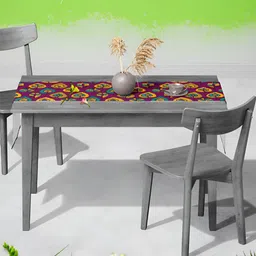 ArtzFolio Purple & Yellow Floral Printed Table Runner-31