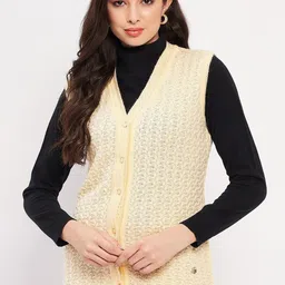 Duke Self Design Cable Knit Acrylic Cardigan-image-64