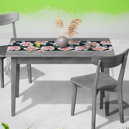 ArtzFolio Pink and Black Geometric Printed Table Runner-54