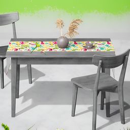 ArtzFolio White & Yellow Digital Printed Table Runner-22