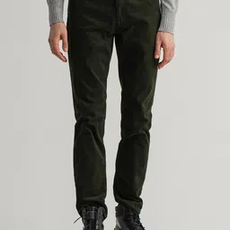 GANT Men Green Slim Fit Trousers-picture-10