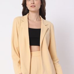 Vero Moda Women Peach-Coloured Solid Blazer-image-34