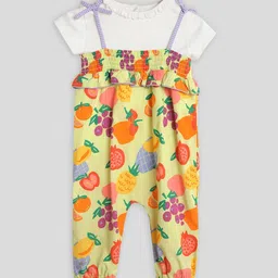 Somersault Infants Girls Printed Cotton Romper With Bodysuit-image-52