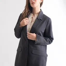 B.Copenhagen Notched Lapel Collar Single Breasted Blazer-image-91
