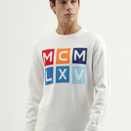 United Colors of Benetton Typography Printed Cotton Pullover Sweater-image-40