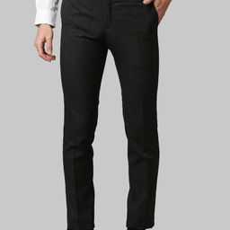 Raymond Men Grey Textured Slim Fit Trousers-image-18