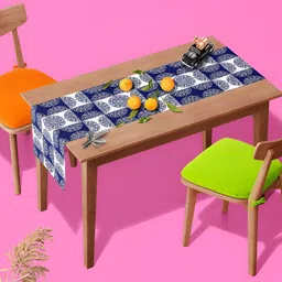 ArtzFolio Blue & White Digital Printed Table Runner-17