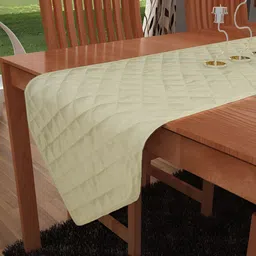 Home Heart Off-White Quilted Reversible Table Runner-image-10