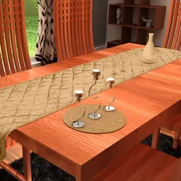 Home Heart Beige Quilted Reversible Table Runner-image-92