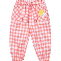 Budding Bees Girls Checked Relaxed Trousers-image-6