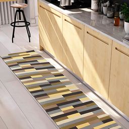 Saral Home LUCIER Brown & Yellow Printed Cotton Anti Skid Rectangle Floor Runner-image-32