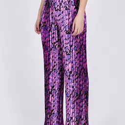 First Resort by Ramola Bachchan Women Abstract Printed Pleated Palazzo-picture-33