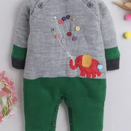 Yellow Apple Infants Colorblocked Rompers-12