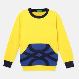 United Colors of Benetton Boys Colourblocked Cotton Pullover-picture-20