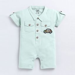 Toonyport Infants Kids Shirt Collar Cotton Rompers-image-22