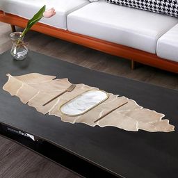 Dakshya Industries Gold Toned Striped Table Runner-16