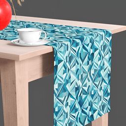 ArtzFolio Blue & White Quirky Printed Table Runner-11