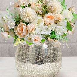 Homesake Silver-Toned Solid Vintage-Style Handmade Vase-32