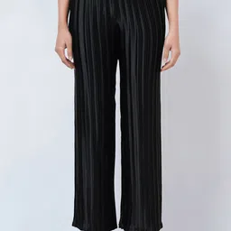 First Resort by Ramola Bachchan Women Striped Mid-Rise Wide Leg Palazzos-picture-42