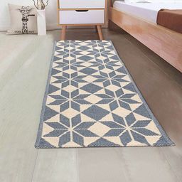 Saral Home Blue Cotton Geometric Printed Anti Skid Floor Runner-image-12