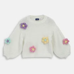 Chicco Girls Floral Applique Acrylic Pullover-picture-32