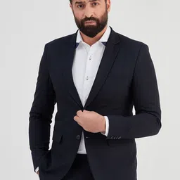 MR BUTTON Men Slim Fit Single-Breasted Formal Blazer-picture-55