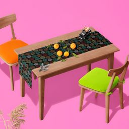 ArtzFolio Black & Green Printed Table Runners-28