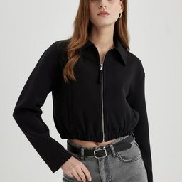 DeFacto Women No Crop Bomber Jacket-14