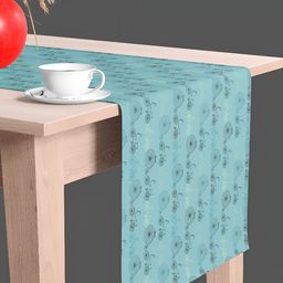 ArtzFolio Blue & Black Quirky Digital Printed Table Runner-5